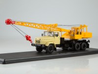 Масштабная модель 1:43 Автокран КС-4561 (250) на  шасси КраЗ-250, песочный, желтый (Start Scale Models)